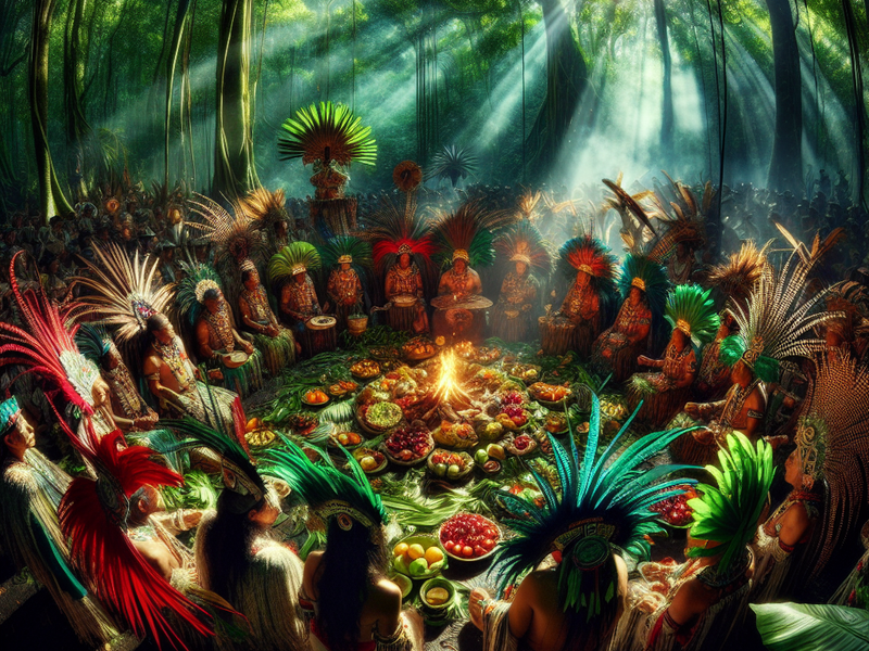 Ritual Maia em uma Selva Sagrada